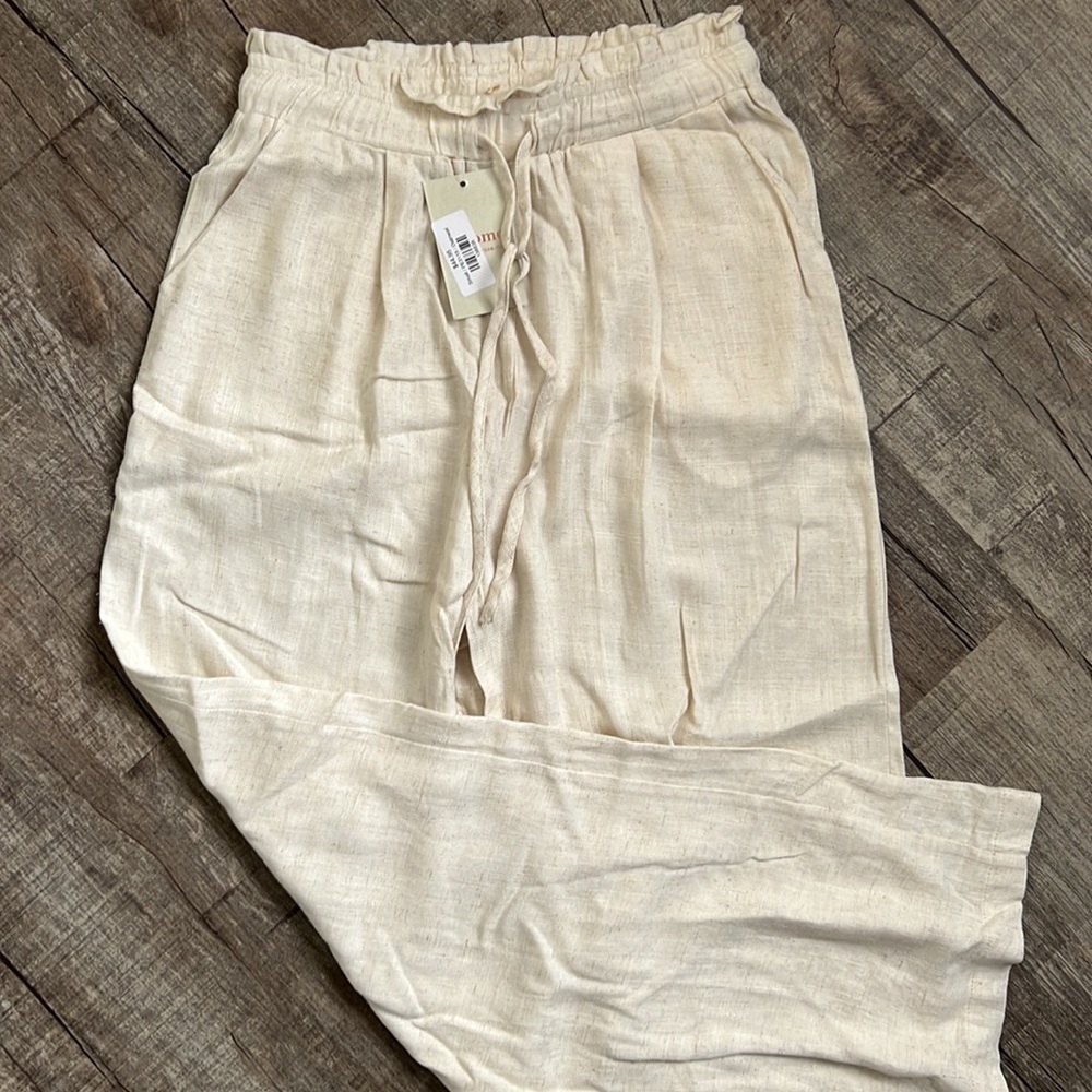 NWT LINEN BLEND PANTS